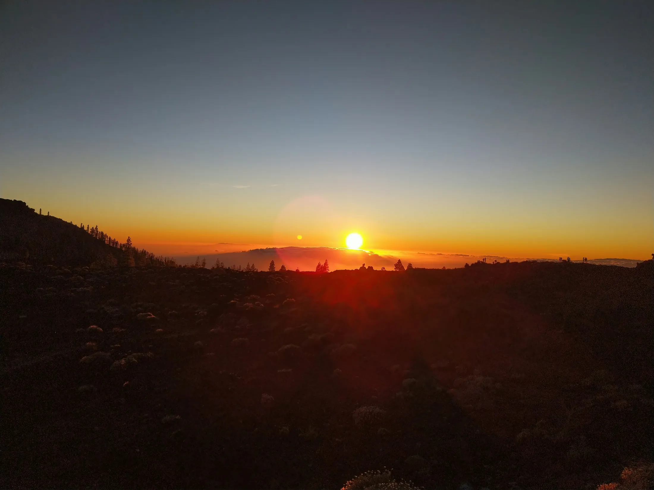 Sunset seen from the summit area of Teide National Park, where most quad tours take place